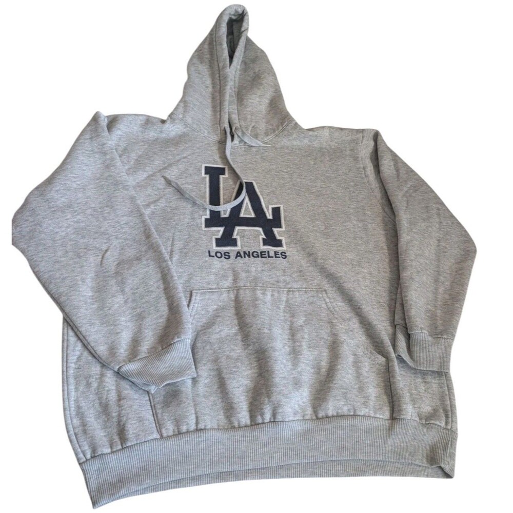 Vintage Hill LA Los Angeles Hoodie Mens XL Gray USA Made Pullover Streetwear